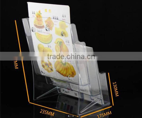NEW Design Clear Acrylic Brochure/Leaflet/Magazine Display Holder