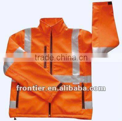 Frontier new style softshell jacket/ 3M reflective tape/ pass EN 471/ high visible jackets for men
