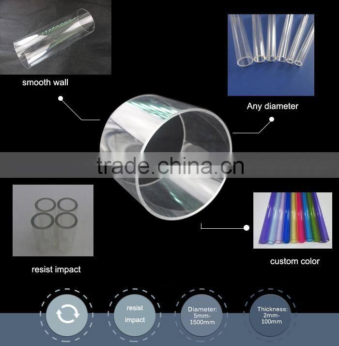stength clear transparent polycarbonate tube for packing
