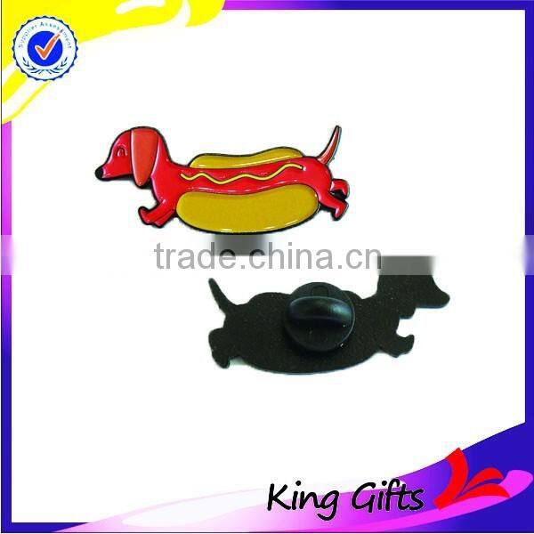 High quality dyed black bottle shape metal lapel pin