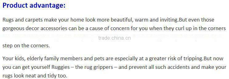 new household products 2014 Eco-friendly pu gel material carpet holder rug holder