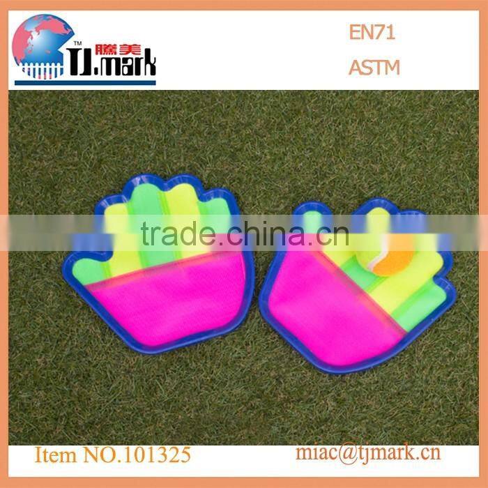 Kids sport outdoor toy plastic sticky beach catch ball racket