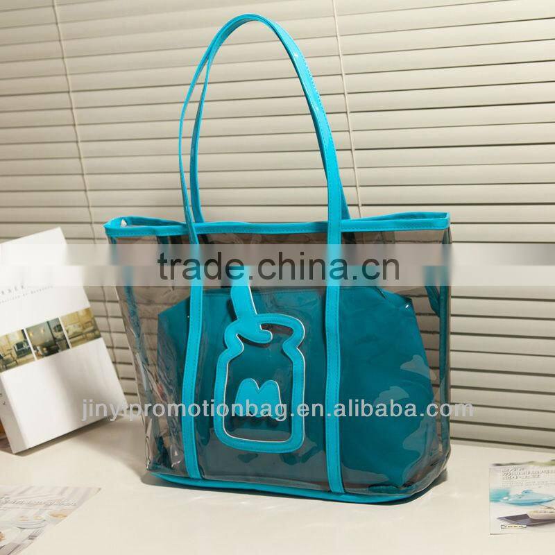 2013 transparent PVC beach bag multicolor cheap beach tote bags