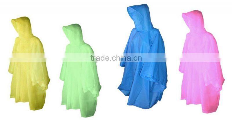 EVA colorful Kids Hooded Pullover Rain Poncho Kids Raincoat