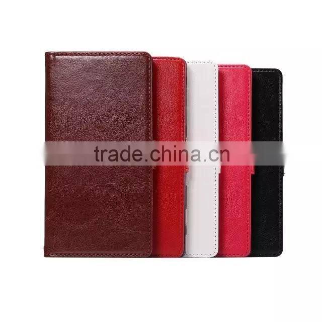 Fine Grain Leather Sheep Case For Sony Z5 Plus/Beautiful leather Design case For Sony Z5 Plus