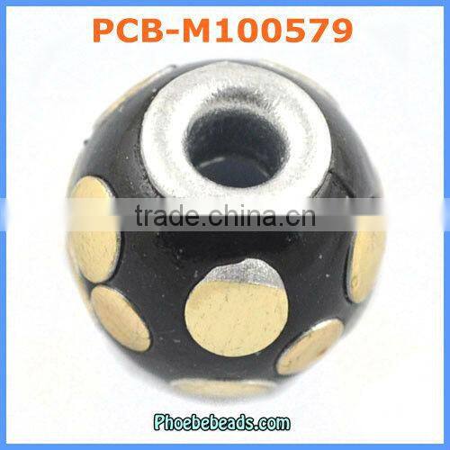 Wholesale Fashion Round Black Indonesia Clay Beads PCB-M100579