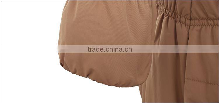 european style women fashion real fur winter padding coat LK15036