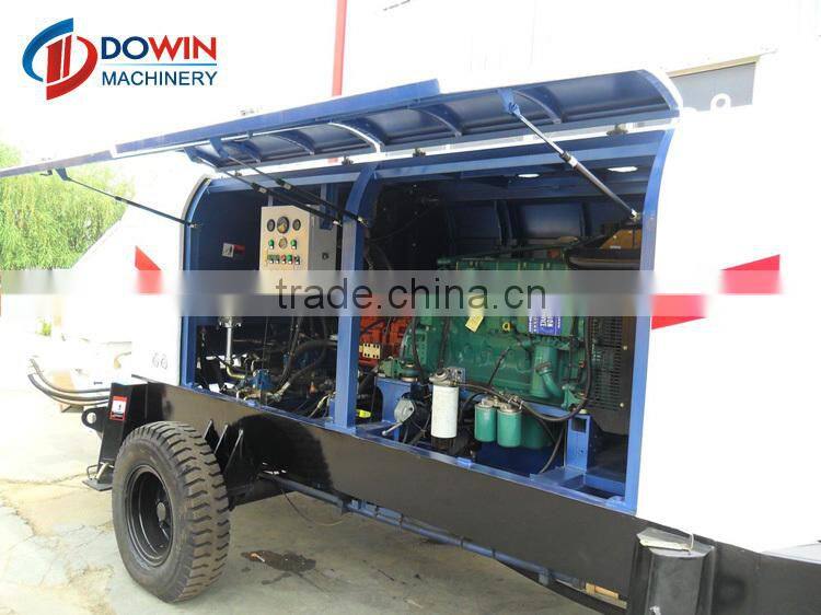 Diesel Forced Concrete Mixer Trailer Pump for Sale
