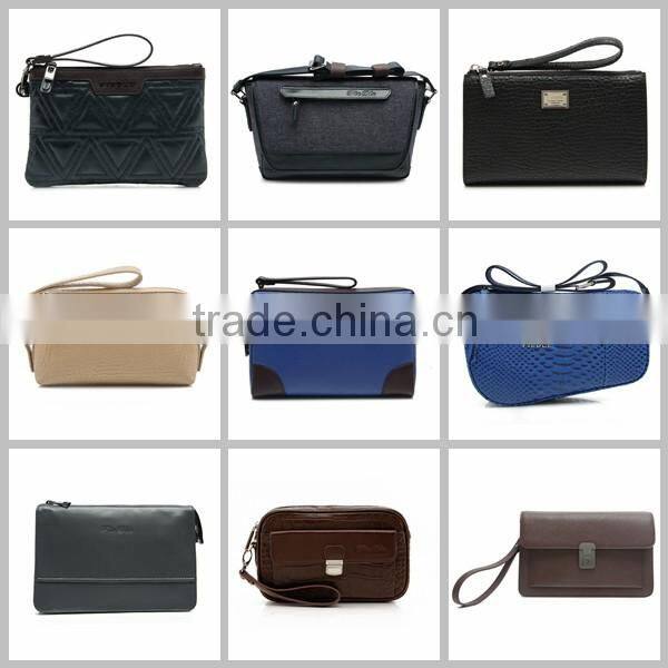 Guangzhou custom 100% cowhide yak leather men clutch bag men leather wallet OEM wholesale leather clutch bag for men