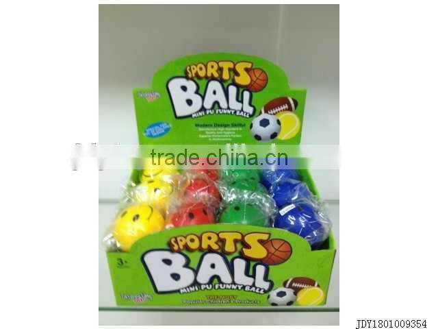 Hot selling 3" pu globe bouncing ball toy,foam bouncing ball toy,soft sport ball toy