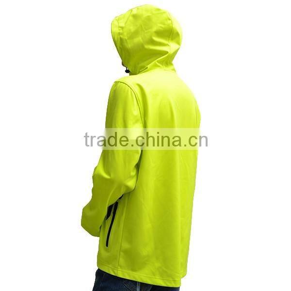 Men breathable membrane Softshell Jacket with welded zipper