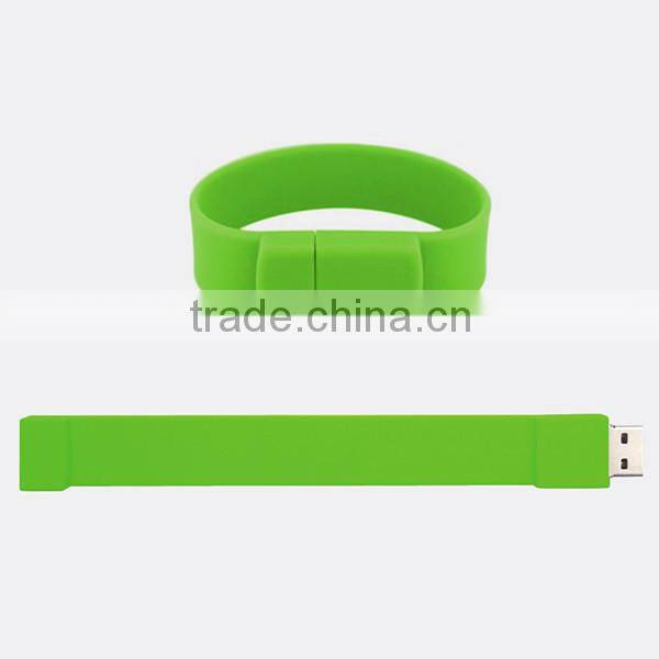 bulk sale OEM silicone slap bracelet usb flash drive 2014