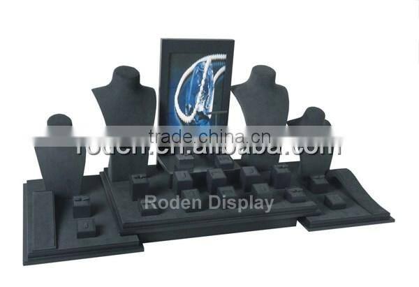 Custom Wholesale MDF Wrapped With Brown Leather Jewellery Shop Window Display Presentation Necklace Busts