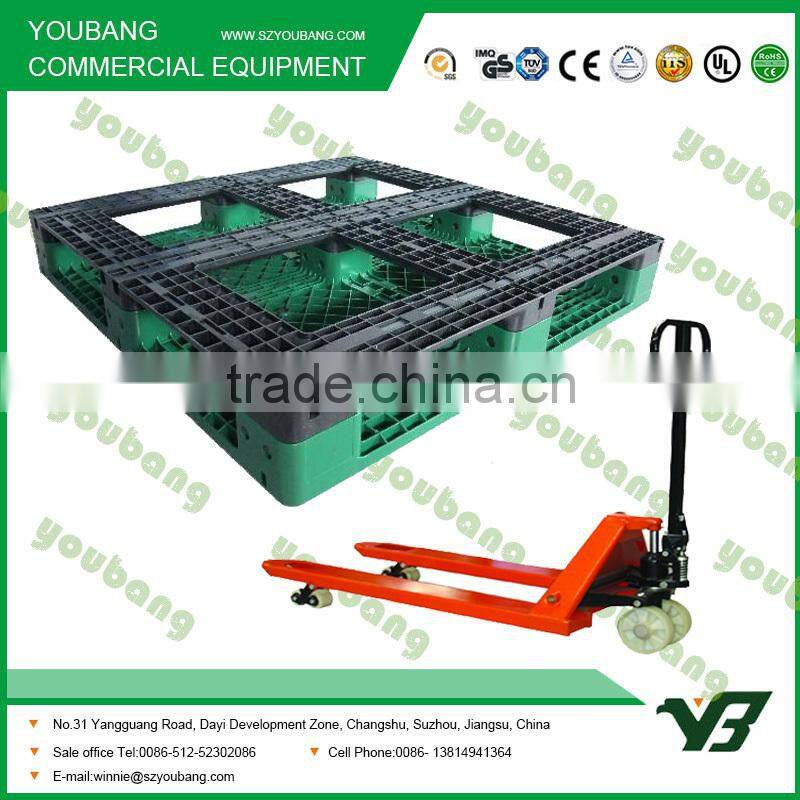 1200*1000single faced plastic pallet , with 14 steel inside