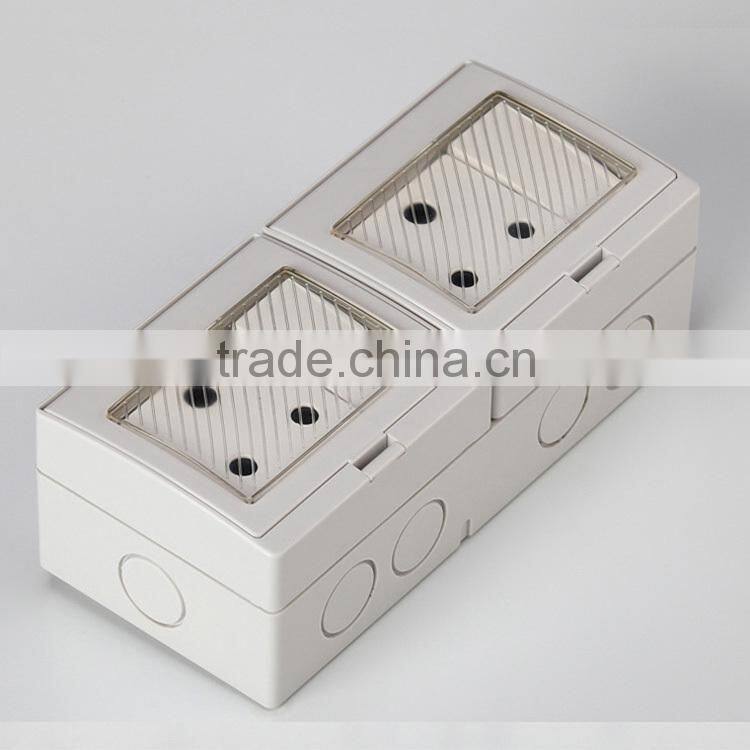 Hot Sales Two-Position South African Switch 220V AC waterproof socket with cover (IP55)