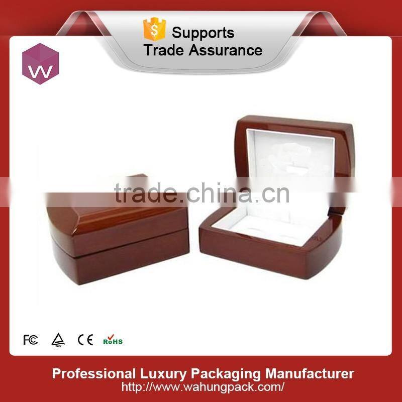 Fancy Lacquered Small Wood Cufflink Box Black Cuffink Wooden Box Hot Sale