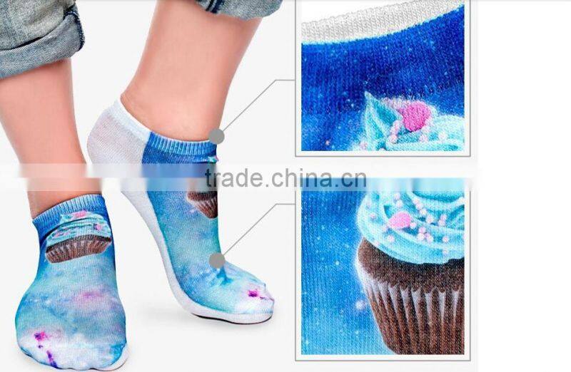 No Show Custom Sublimation Photo Print Socks