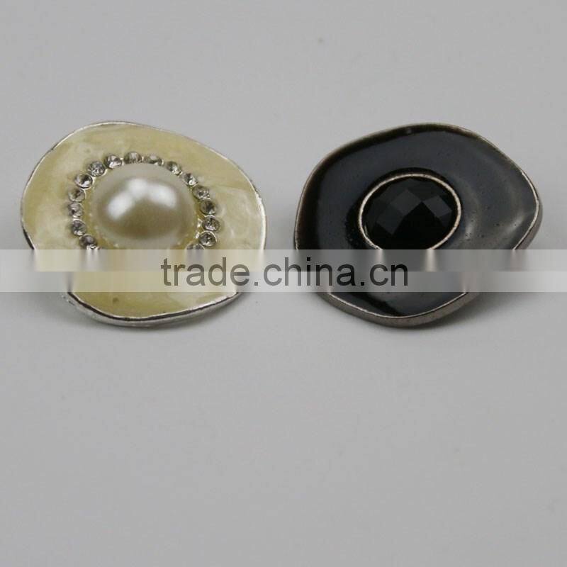 New fashion metal rhinestone button in bulk