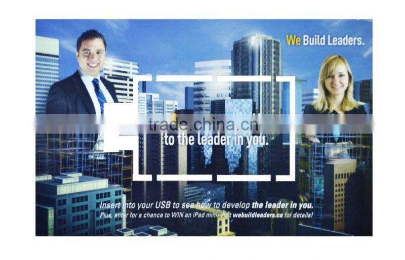 Cheapest paper card webkey usb autorun website customize image