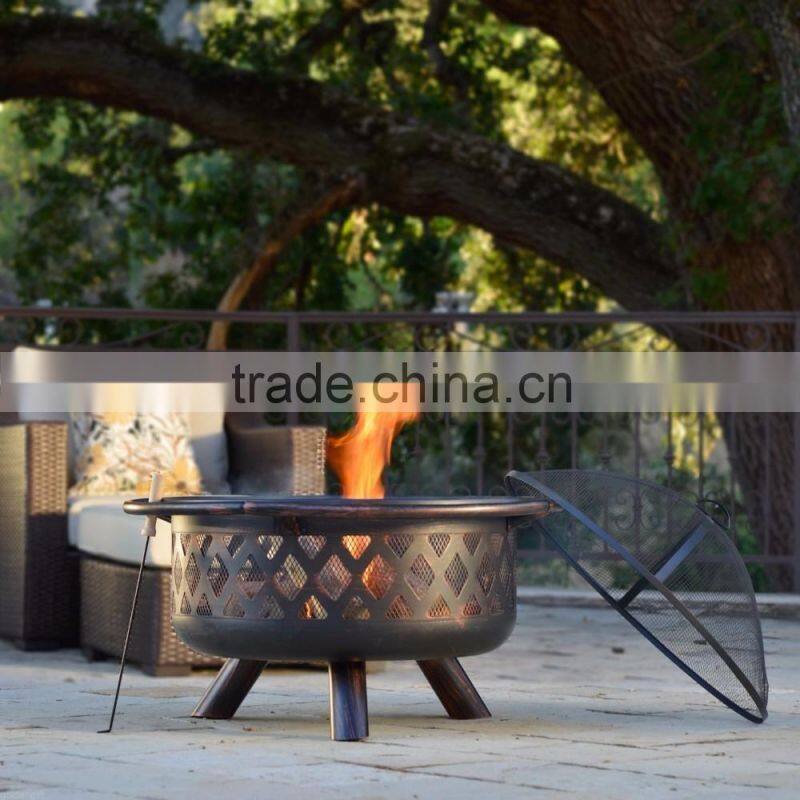 Antique High Quality Round Fire Pit Patio Garden Fireplace