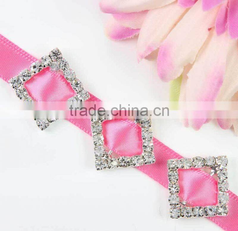 wholesale rectangle western rhinestone bag buckle