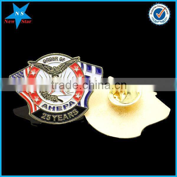 Metal lapel pin badge