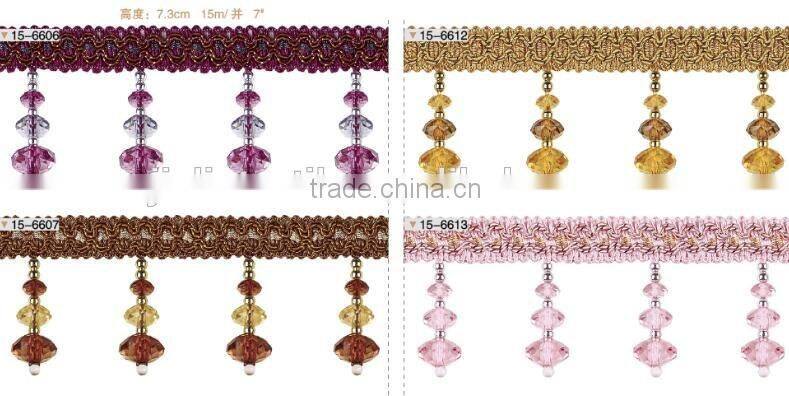 wholesaler decorative acrylic bead fringe