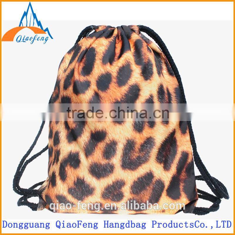 black cotton drawstring bag/fashion korean school bags