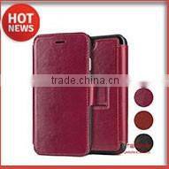 4.7 inch genuine leather oil wax pattern for iphone case with one card slot case phone