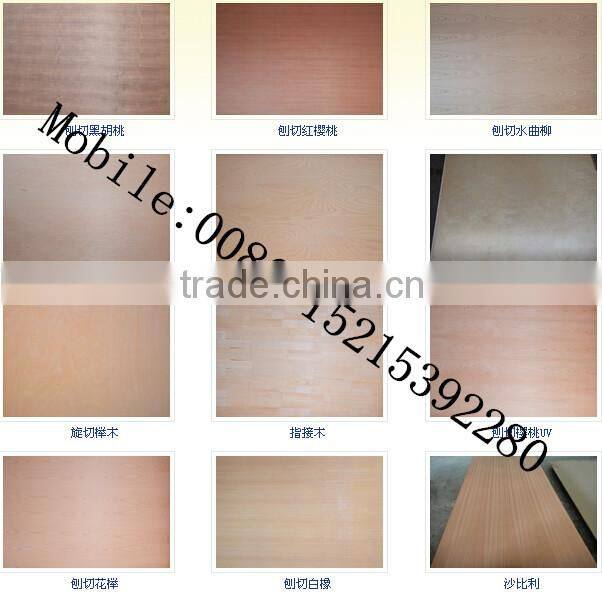 natural red oak veneer/black walnut /ASH veneer fancy plywood