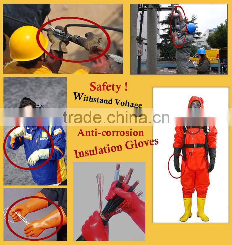 12KV Rubber Insulating Gloves/Protection Against Electrical Shock