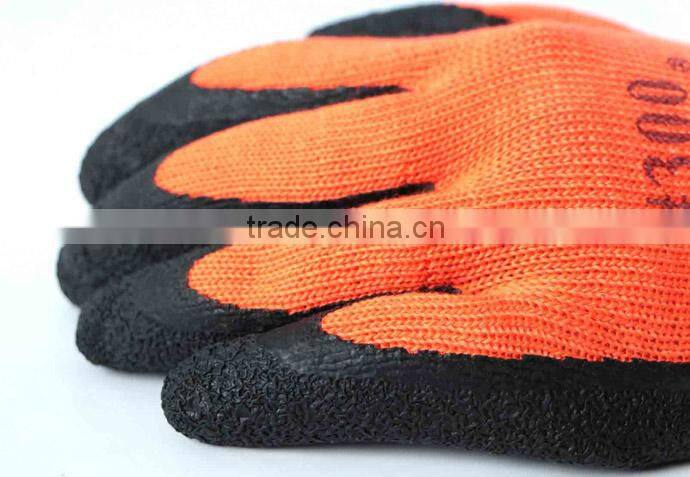 Breathable Polyester Latex knitted working gloves