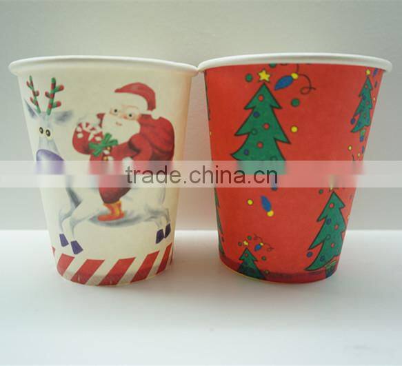 Disposable 8oz Hot Cow Drinking Paper Cup