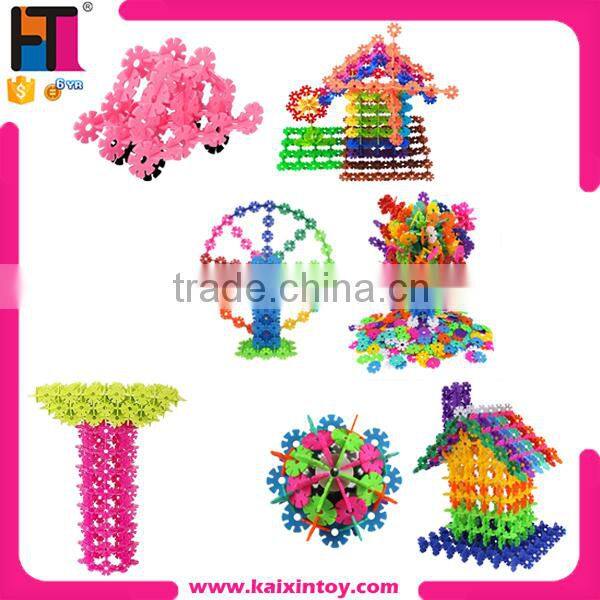 75 pcs plastic children DIY educational snowflake building bricks