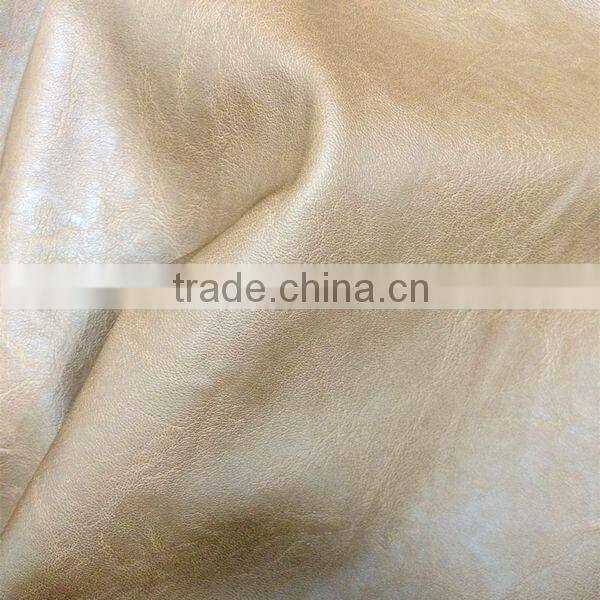 Soft hand-feeling PU faux leather fabric for clothing usage with rayon backing