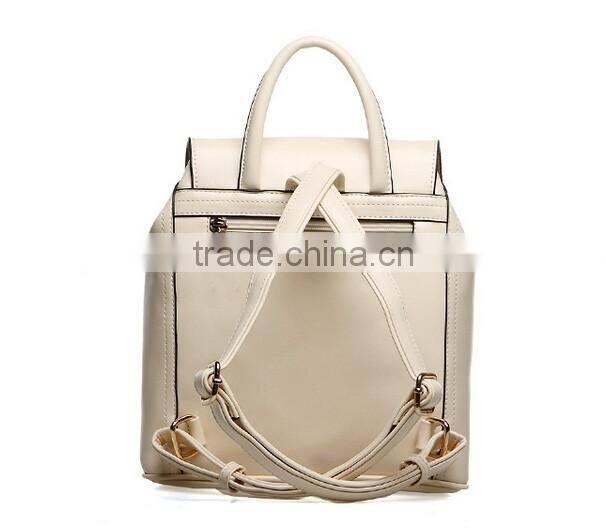 leather backpack college girl style knapsack woman gender casual laptop bag