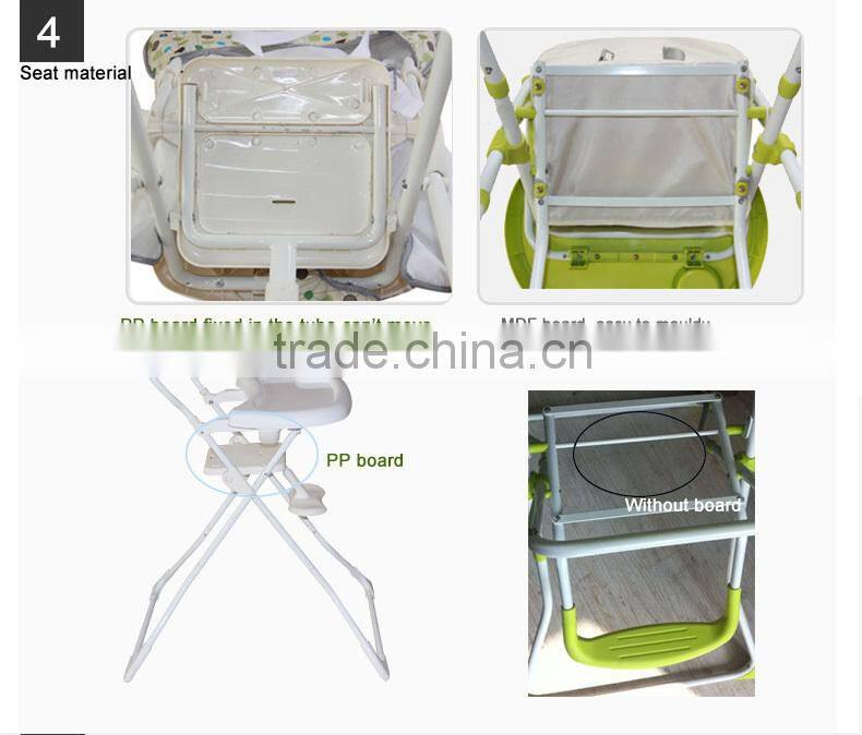 Safe heavy duty baby high chair with EN14988 certificates