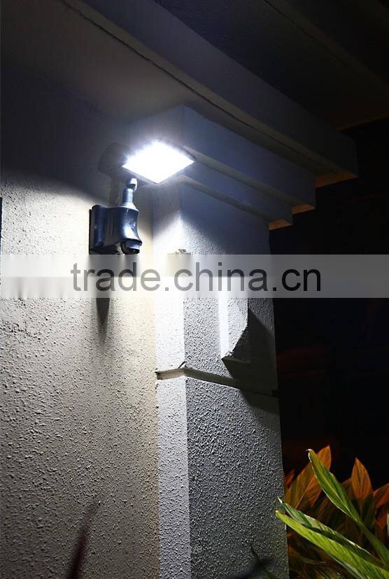 Singapore, Battery powered Solar Wall Light with Infrare Sensor, compact exterior wall Luminaire powered by solar energy