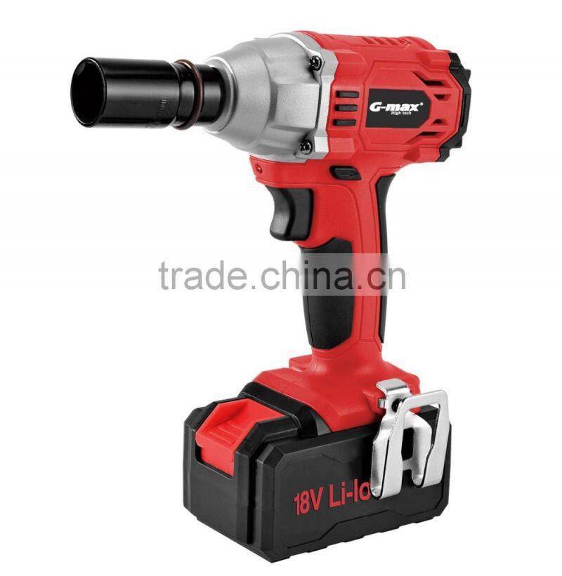G-max 3.0mAh Li-ion Battary 18V Cordless Impact Wrench GT33005