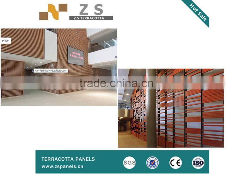 18mm 30mm thickness terracotta stick baguette for outdoor wall building red stick grey wall louver