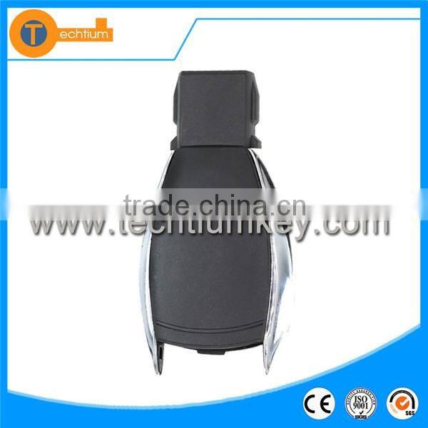 Plastic 2 button remote key shell with key blade and Metallogo for mercedes Benz w220 remote car key case blank replacement