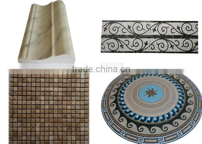 Leaf shaped marble stone tiles