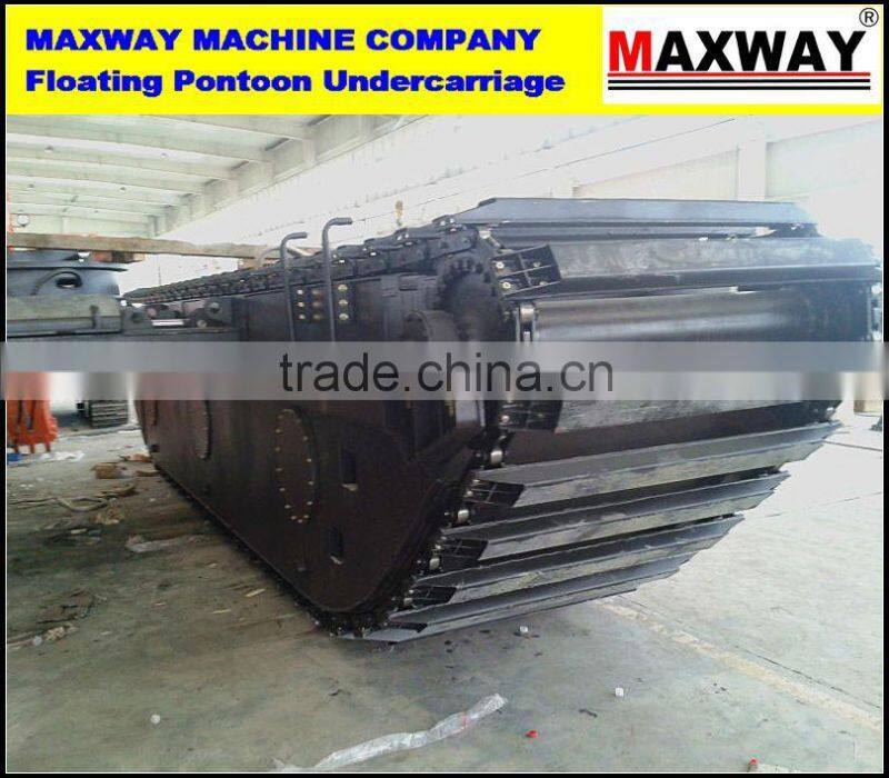 2015 NEW ! MAX250PU Amphibious Pontoon Undercarriage with Side Pontoon and Hydraulic Spud , Suitable to 24 to 27Ton Excavators