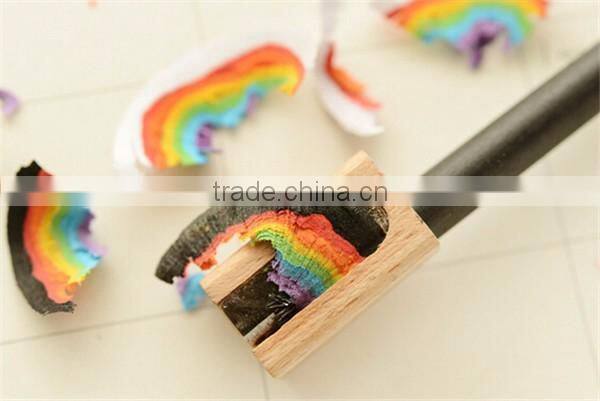 promotional wooden rainbow color pencil