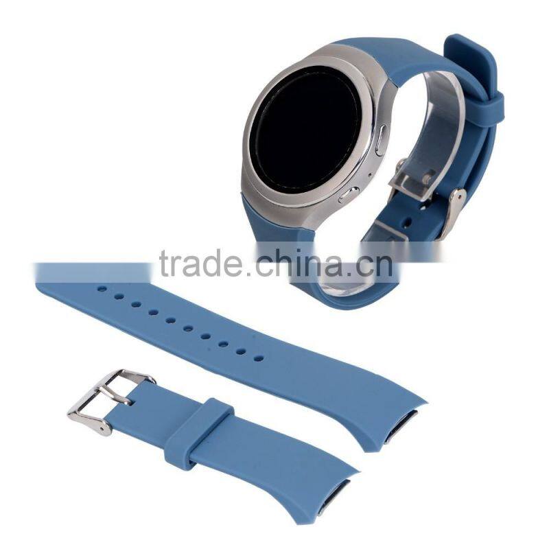new for samsung gear s2 strap silicone rubber watch band with buckle, China supplier