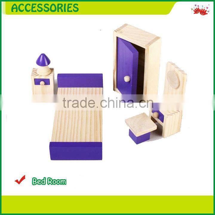 25pcs wooden dollhouse furniture