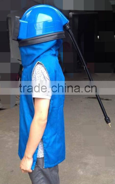 High quality Sand blast helmet with shoulder