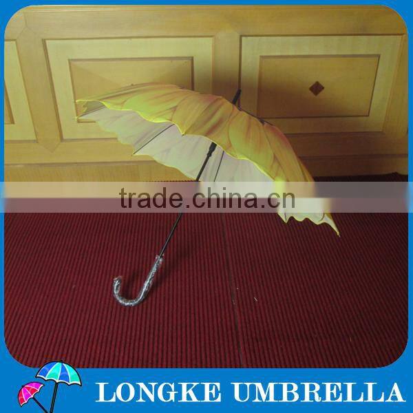 24"beautiful sunflower umbrella with wave boarder