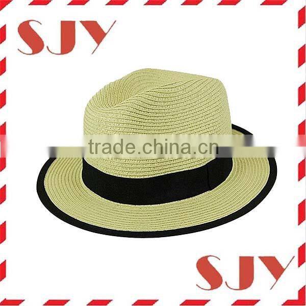 Children straw hats fashion mesn floppy beach hats
