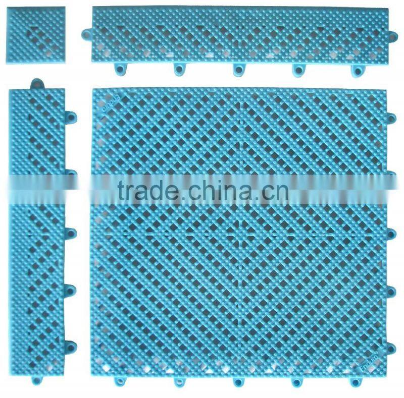 Qingdao 7KING interlocking PVC skidproof plastic bathroom floor mat
